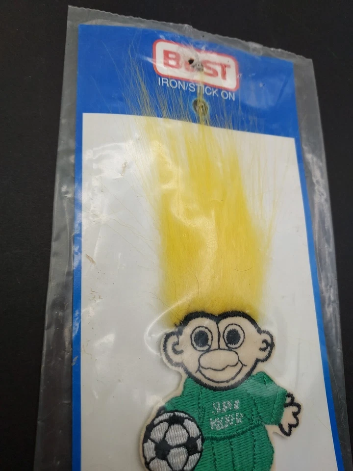 Good Luck Soccer Troll W/hair Iron On Patch 6” Russ Berrie Vtg Sealed Package - Image 3 of 4