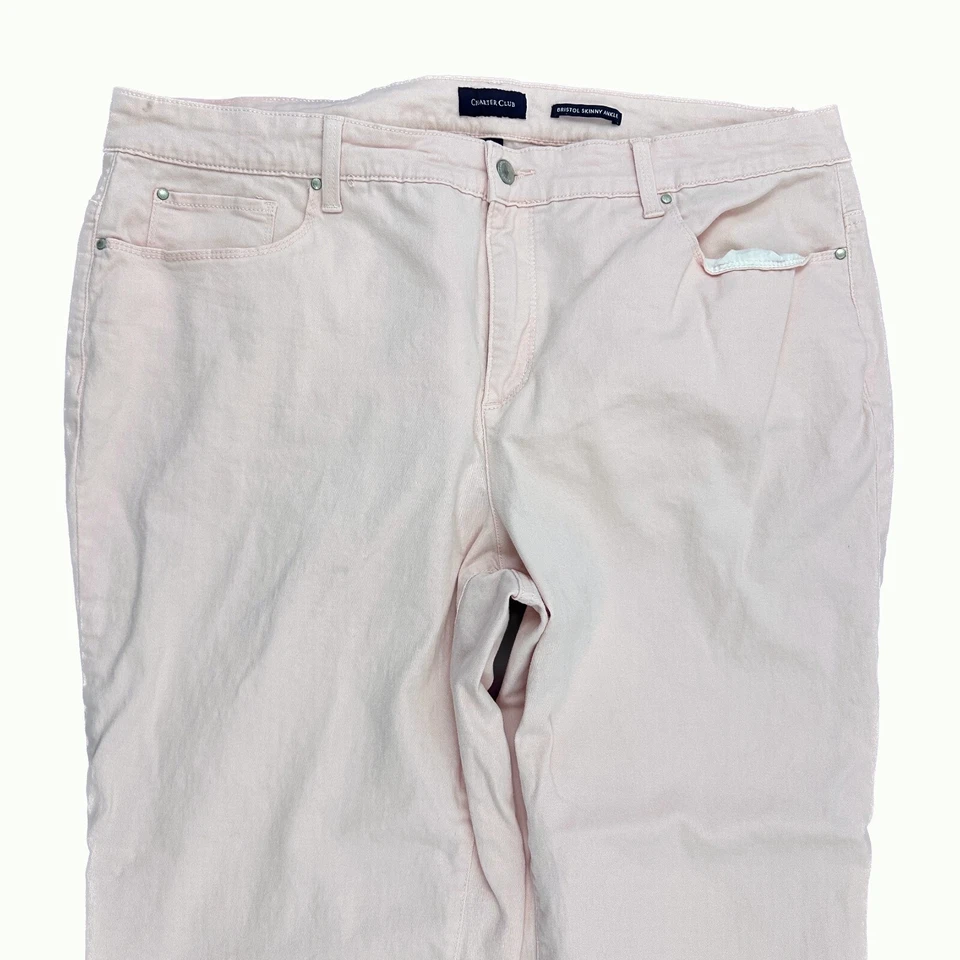 Charter Club Bristol Skinny Ankle Women's size 20W Pink Denim Jeans - Image 2 of 4