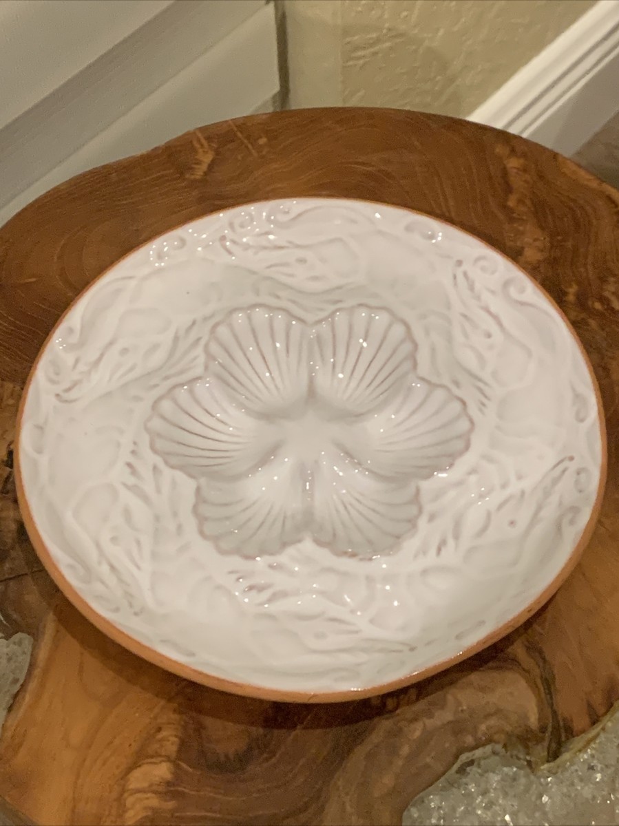 Romertopf Reco White glazed Mexico Designed Kim Indent  Design