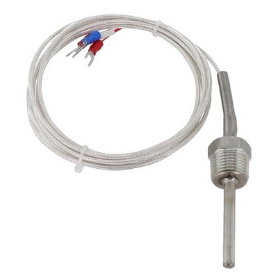 Industrial Grade Pt100 Probe Sensor 50mm Length Insulated PT NPT Thread