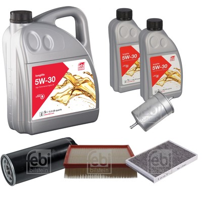FEBI BILSTEIN Inspektionspaket 7L Longlife 5W-30 für Audi A6 Avant 4B C5 S6