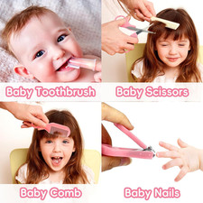 Baby Grooming Kit, Infant Safety Care Set with Hair Brush Comb Nail Clipper N...