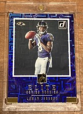 2018 Panini Donruss Lamar Jackson Elite Series Rookies Refractor Rookie Card SSP. rookie card picture