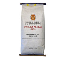 Prairie Mills Steelcut Pinhead Oats 25 lb Bulk Bag Whole Grain