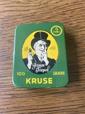 Alte Blechdose Kruse Grimm Triepel Kautabak Unterrieden Werra Werbung Dose