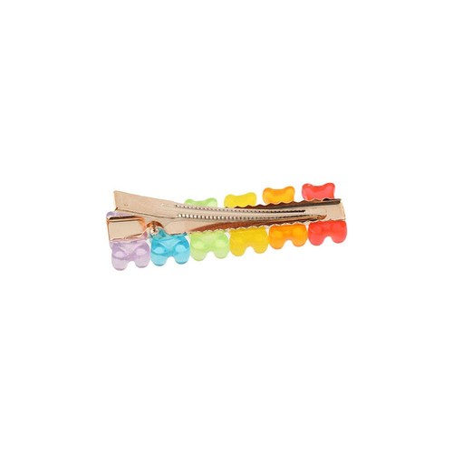 Cute Girls Women Jelly Bear Solid Color Barrette Hair Clip Hairpins Headwear - Picture 10 of 12