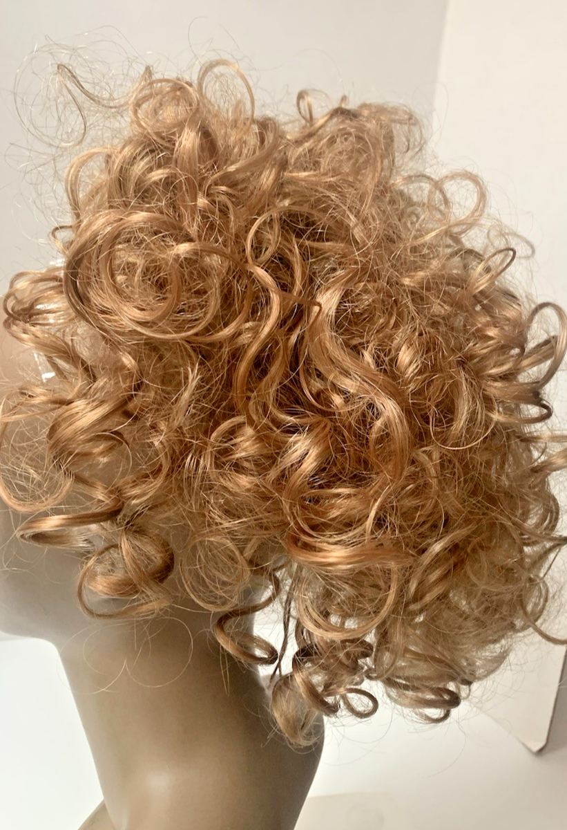 Paula Young Cascading Curls Hair Piece Light Auburn Sewn-in Combs  ~Halloween