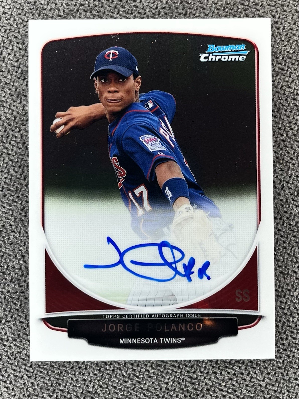 2013 Bowman Chrome Prospects Autographs Jorge Polanco Rookie