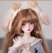 Set completo stile preppy 1/4 ragazza BJD MSD bambola blu chiaro vestito colletto marinaio-Layla