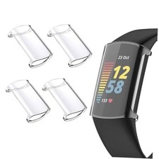 4 Pack TPU Case for Fitbit Charge 6 Screen Protector, Full Charge 6/5 Clear 4 
