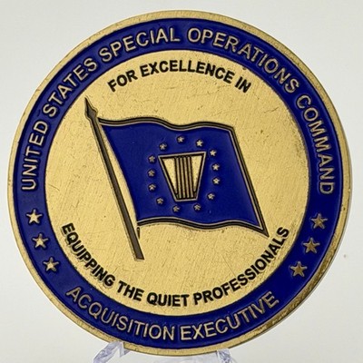 USSOCOM Acquisition Executive SES Challenge Coin Quiet Professionals
