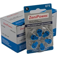 Size 675 Hearing Aid Batteries - 60 Pack [BAT-675-60BX]