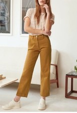 Jeans Everlane The Wide Leg Tapenade Denim Algodón Orgánico Nuevos con Etiquetas Talla 0 
