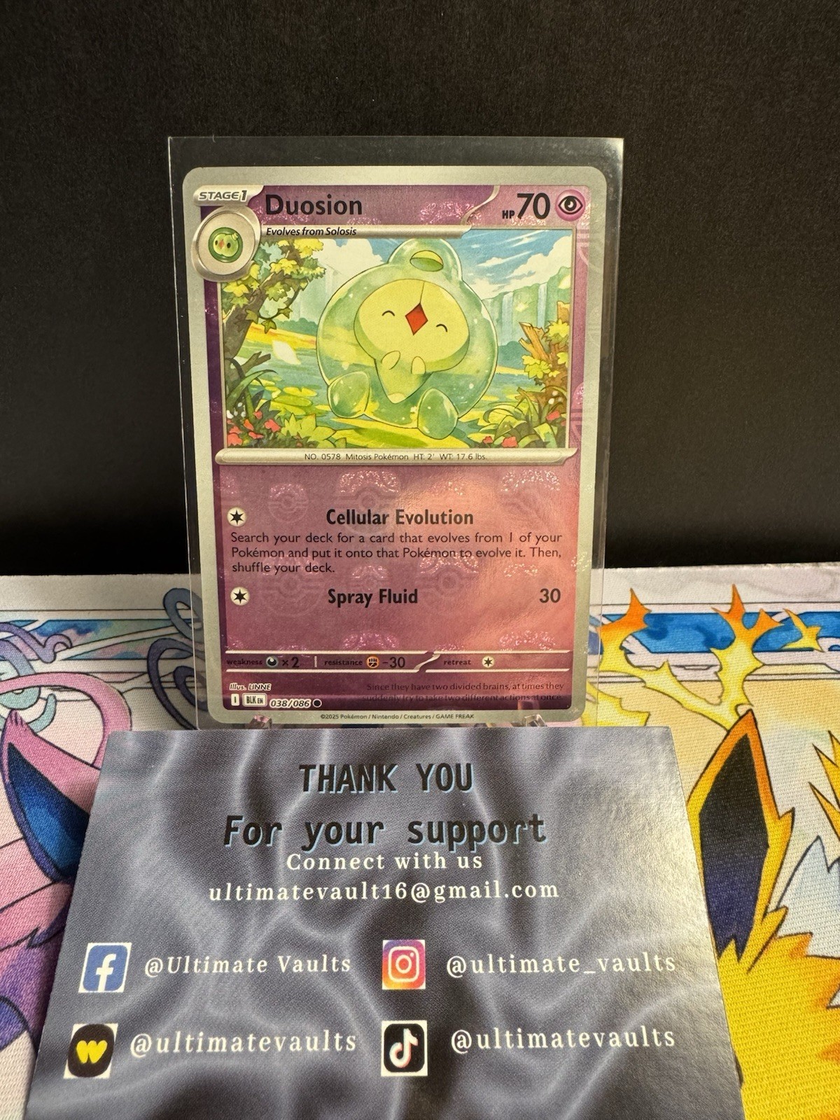 Pokemon TCG: Duosion #38/086 (Master Ball Pattern) SV: Black Bolt NM