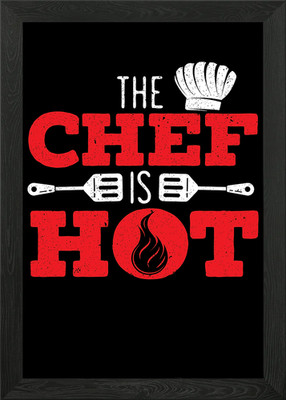 The Chef Is Hot Gerahmtes Wandbild Poster Leinwanddruck Bild