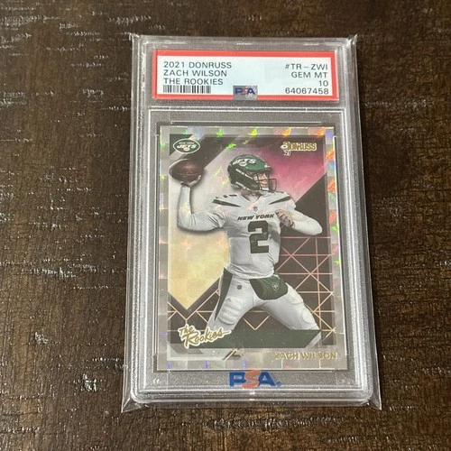 2021 PANINI DONRUSS THE ROOKIES #TR-ZWI ZACH WILSON RC PSA 10