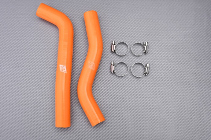 Kit tuyaux de radiateur orange pour KTM 690 SMC en silicone renforcé haute performance LC4