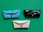 Lot of 3 Vintage BARBIE Doll Clutch Purses Blue White and Black 1960's