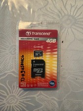 Transcend 4GB microSDHC Card Class 6 TS4GUSDHC6 with SD Adapter New Sealed