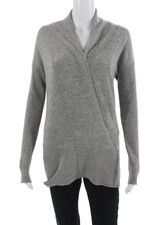 Vince Unisex Gray 100 Cashmere Mock Neck Long Sleeve Pullover Size S