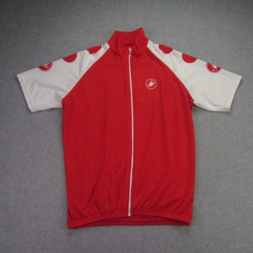 Castelli Radtrikot Herren Large rot Full Zip Scorpion Logo Racing