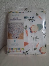 Easter Gnome Pattern Vinyl Tablecloth 60x84Inch Oblong Table 6-8 Seats-Brand New
