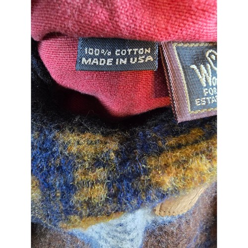 Abrigo Woolrich De Colección Para Mujer M Arcilla Tareas de Granero Cuero Cuello Manta Forrada 15181 - Imagen 15 de 23