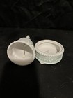 B-Day gift August Peridot Birthstone Ceramic Bell, White & Green, Painted 2pcs — photo 3