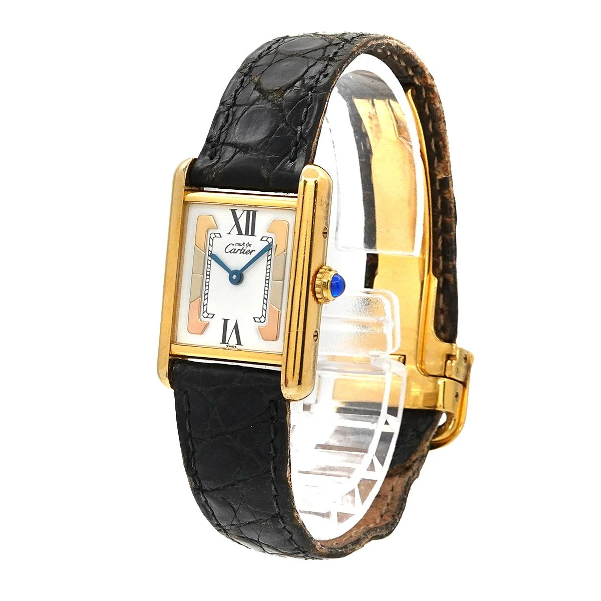 Cartier Watch Must Tank Three Color Gold Roman index SM Women 21mm
