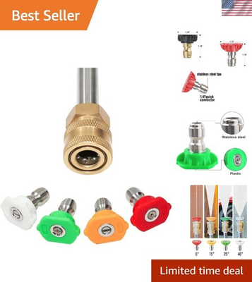 #ad Professional High Pressure Washer Nozzle Tips 4 Versatile Attachments Included $12.34