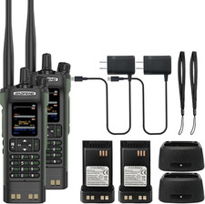US 2X BAOFENG DM-32 DMR Walkie Talkie Digital Simulation GPS APRS Air Band Radio