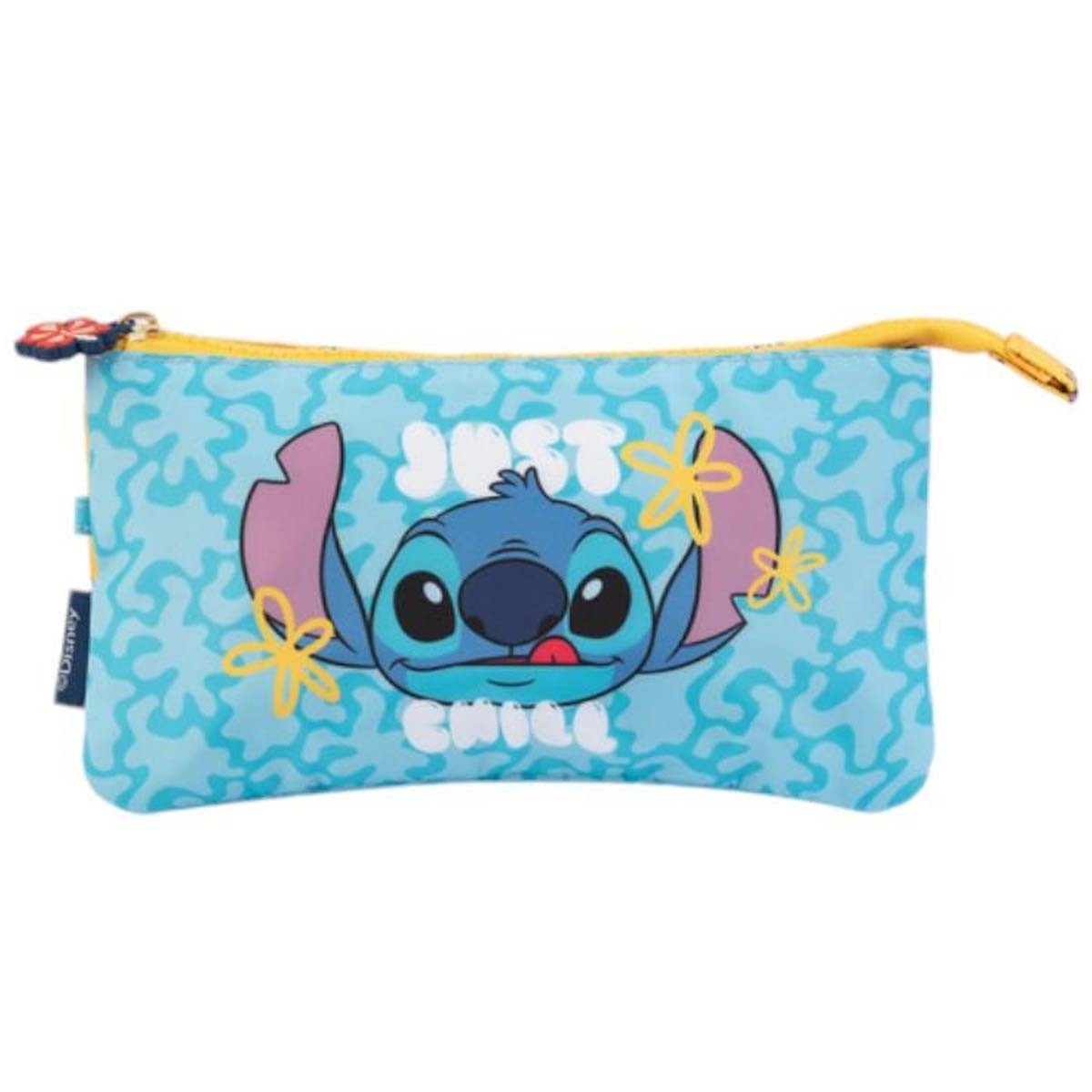 Estuche para lápices de 3 compartimentos Tropical Stitch en poliéster duradero