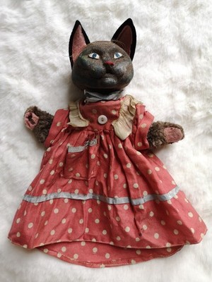 PRUDENCE KITTEN Kätzchen Katze Handpuppe Muffin das Maultier Annette Mills 50er Vintage