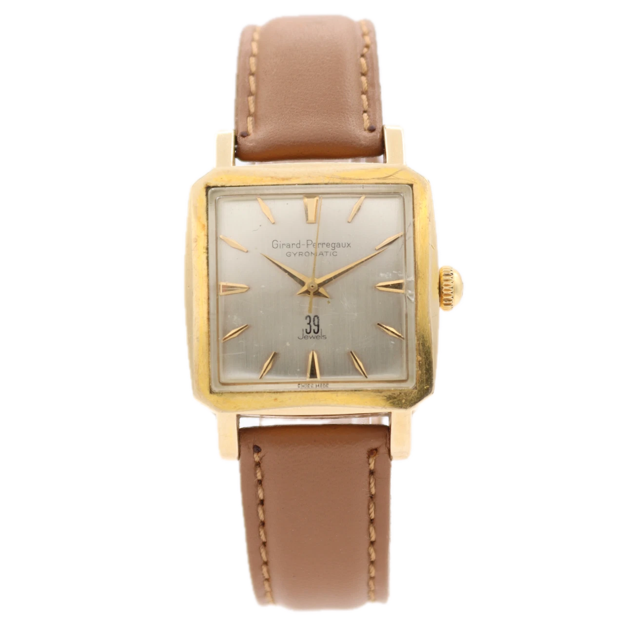 Girard Perregaux — Vintage 30mm Girard-Perregaux Gryomatic Men's Automatic Wristwatch 14k GF W/ Box