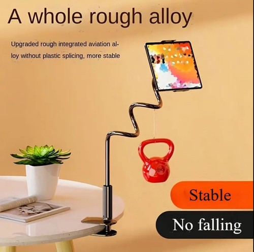 Support et support universel réglable pour téléphone et table avec clip col de cygne sécurisé - Photo 3 sur 5
