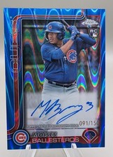2025 Topps Chrome Update Series  Autographs Moises Ballesteros  Blue Wave /150