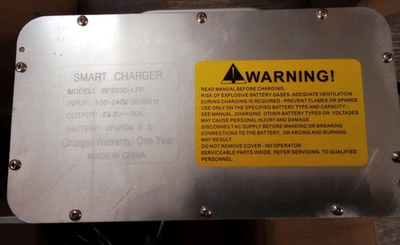 #ad RoyPow Smart Charger Model RP2930 LFP 100 240V 29.2V 30A LiFePO4 $350.00