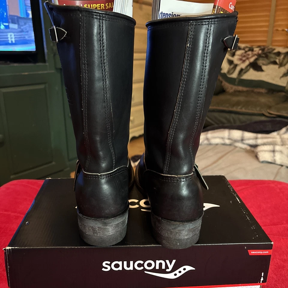 Botas pretas Carolina masculinas motociclista engenheiro 115 biqueira de aço resistente a óleo tamanho 7 - Imagem 3 de 4