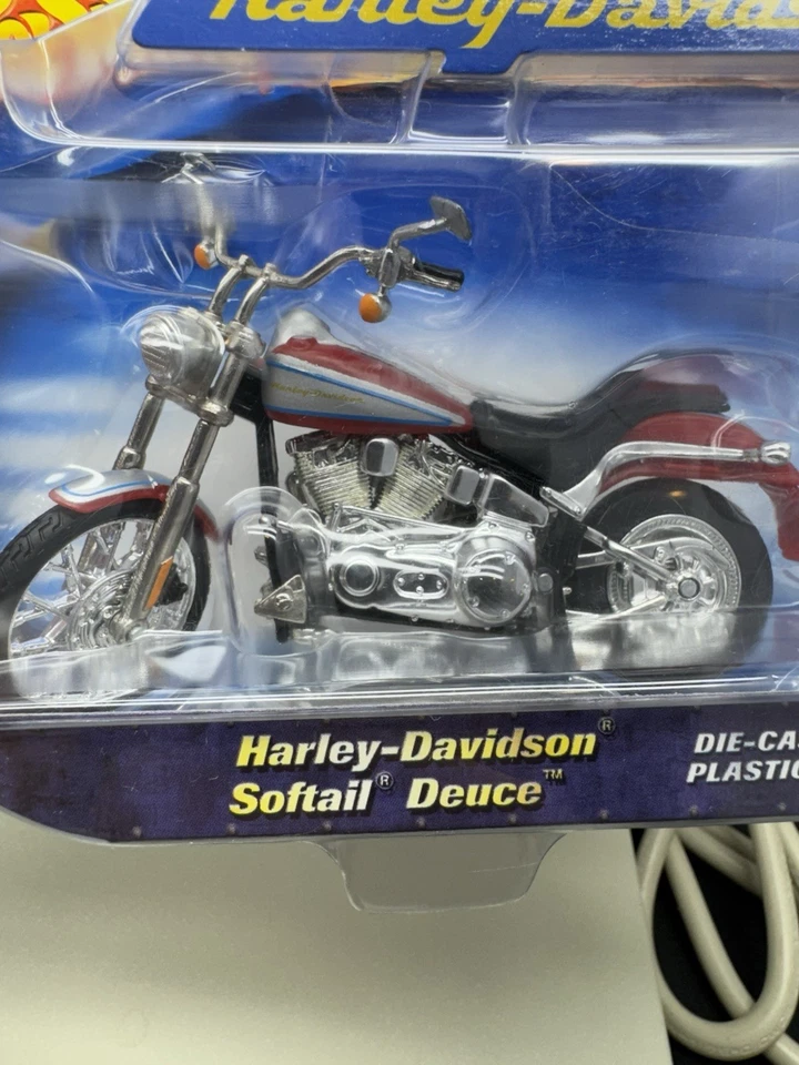 Motocicleta Hot Wheels Harley Davidson Softail Deuce 1:18 Die-Cast 2000 nueva Foto 2 de 4