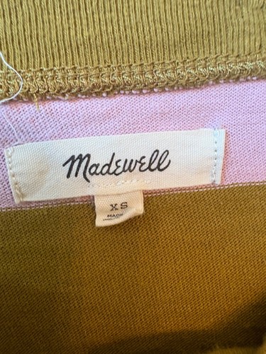MADEWELL T-shirt maglietta donna top viola e verde oliva manica corta taglia XS - Foto 7 di 9