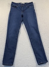 Levis 711 Women's Size 26 Skinny Dark Wash Blue Denim Jeans Stretch Casual