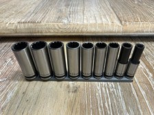 Vtg Craftsman Industrial 38 Drive 9pc Metric 12pt Deep Socket Set Usa Free Shp