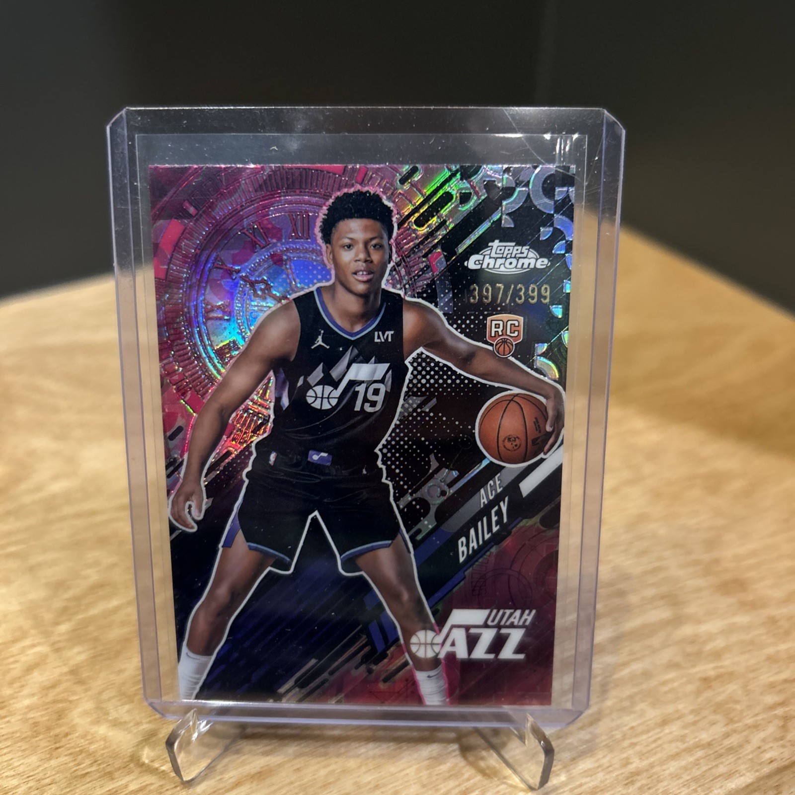 2025-26 Topps Chrome Ace Bailey Go Time Insert Pink Refractor /399 (RC) #GT-20