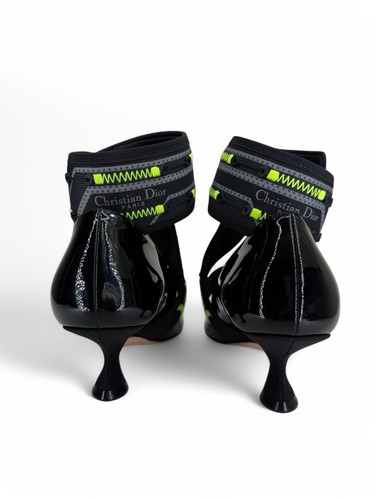 NUEVO DIOR X ROGER VIVIER Mujer 62-66 Negro y Verde Charol Bombas IT36.5 - Imagen 5 de 10
