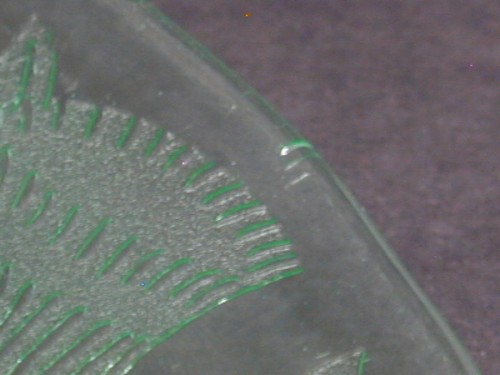 (6) Vtg MacBeth Evans Green Uranium Thistle 8 1/8” Luncheon Plates Glass Salad - Picture 21 of 22