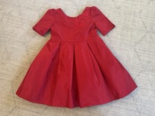Janie And Jack 2T Red Party Dress With Tulle  Floral Applique