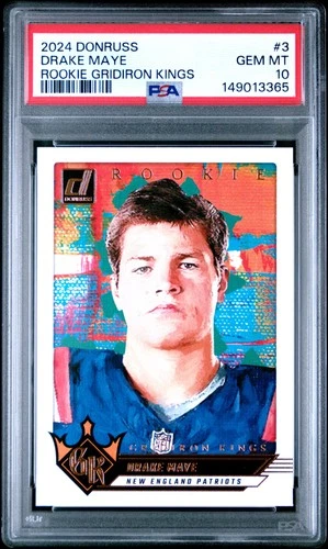 2024 PANINI DONRUSS RC GRIDIRON KINGS #3 DRAKE MAYE ROOKIE RC PSA 10