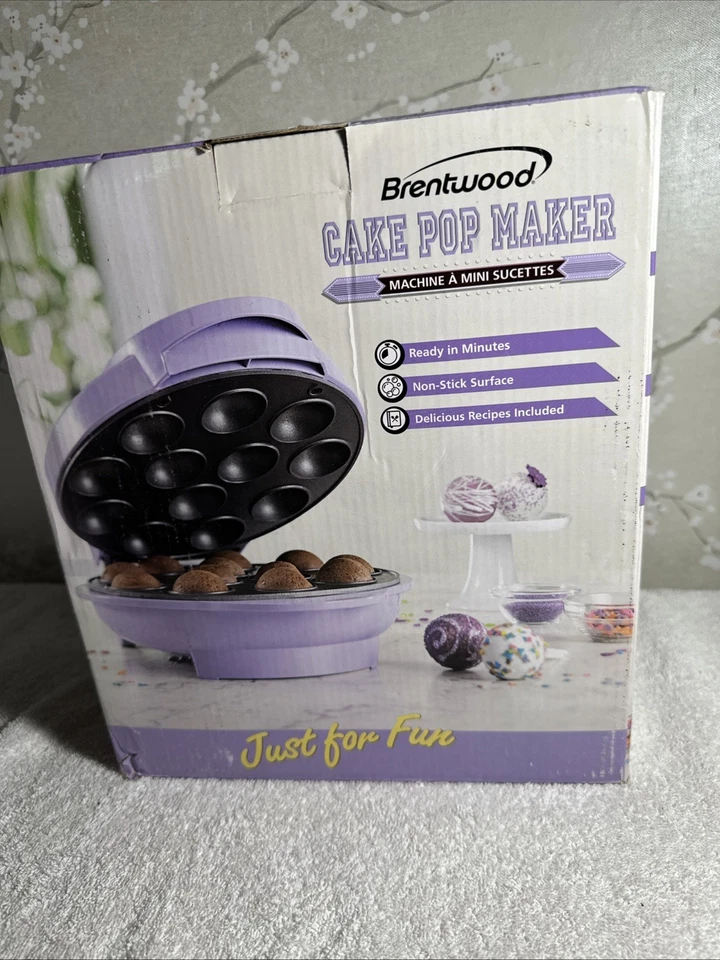 Brentwood Cake Pop Maker Platos Antiadherentes En Luz Indicadora Seguridad Sobrecalentamiento NUEVO Foto 4 de 4