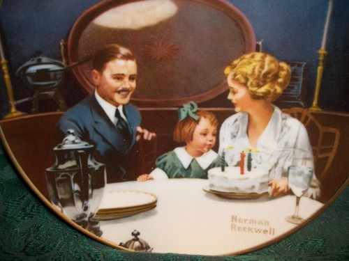 Norman Rockwell The Birthday Wish Knowles Fine China Decorative Vintage Plate - Picture 2 of 5