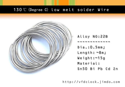 Special-130℃(degree C)low melt temperature solder wire,dia.~0.5mm, 8meter length - Picture 1 of 3